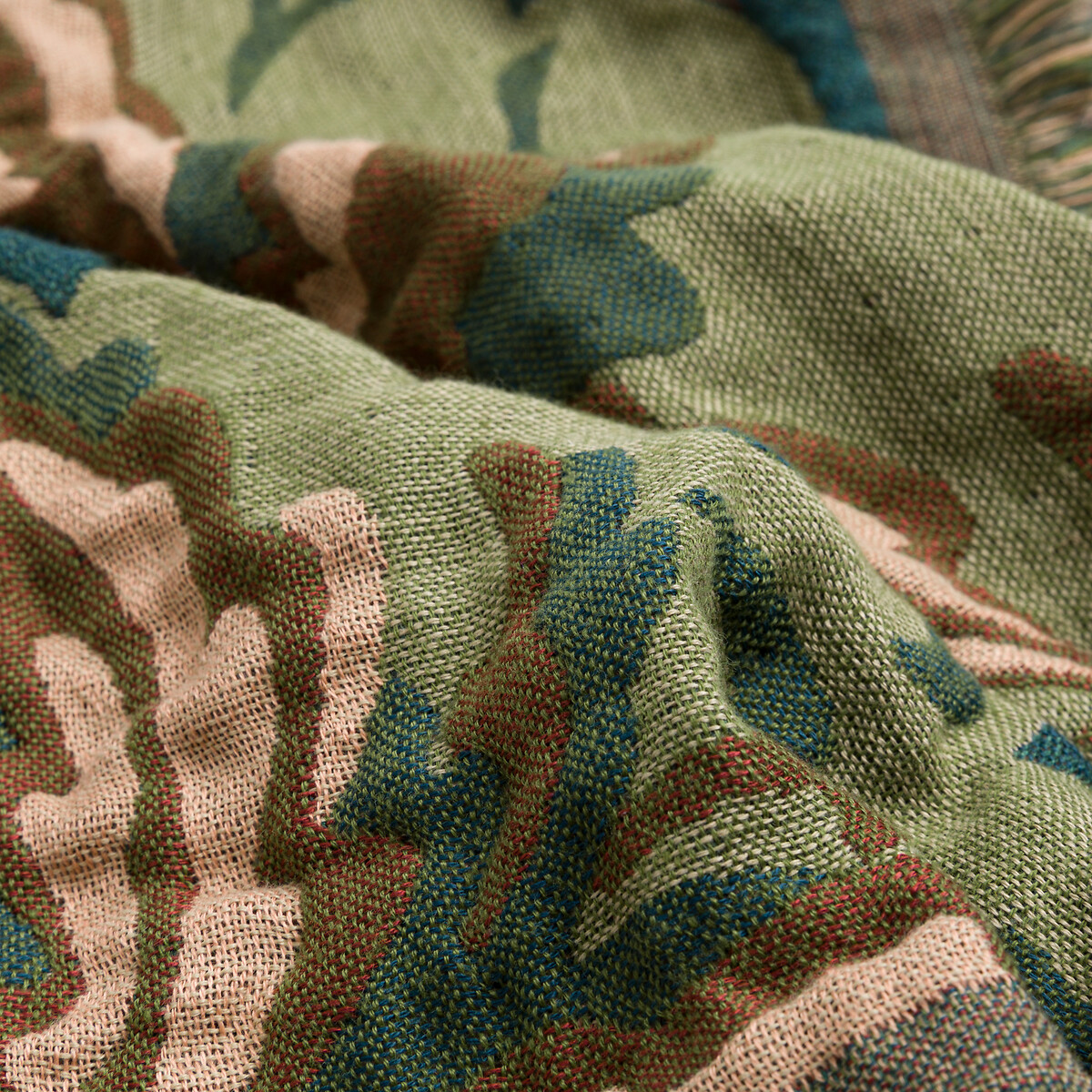 Plaid jacquard frangé, Leanore multicolore, LA REDOUTE INTERIEURS