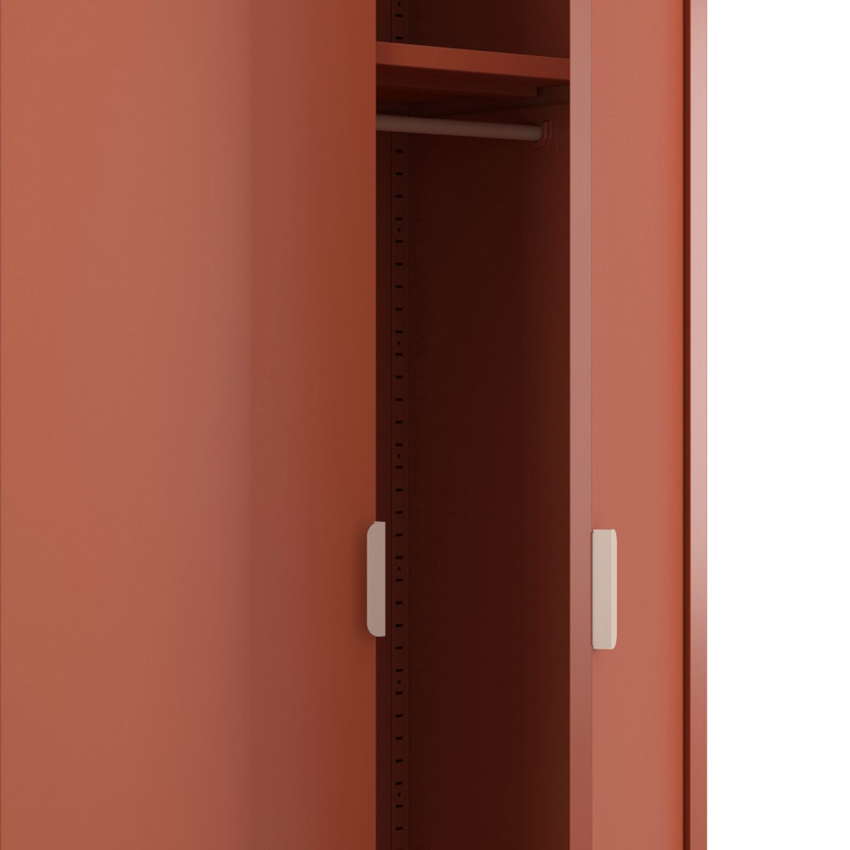 Armoire 2 portes en métal H180cm- ADEL terracotta, DRAWER