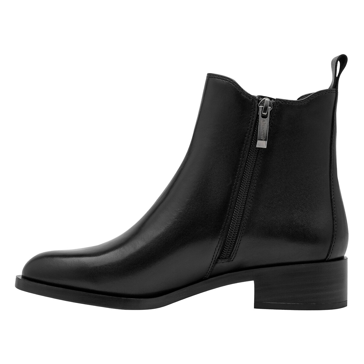 Bottines chelsea en cuir noir, TAMARIS