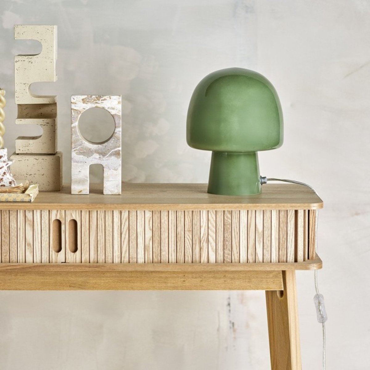 Lampe d'ambiance verre Paddy vert, BLOOMINGVILLE