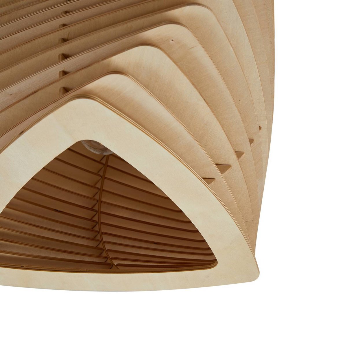 Plafonnier en bois design, Sanza bois clair, noir, LINDBY