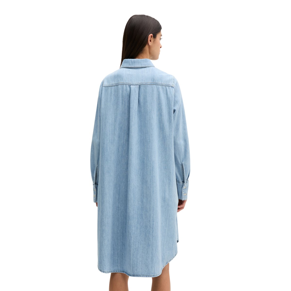 Robe en jean A-Shape en coton organique fluide bleu clair, MARC O'POLO