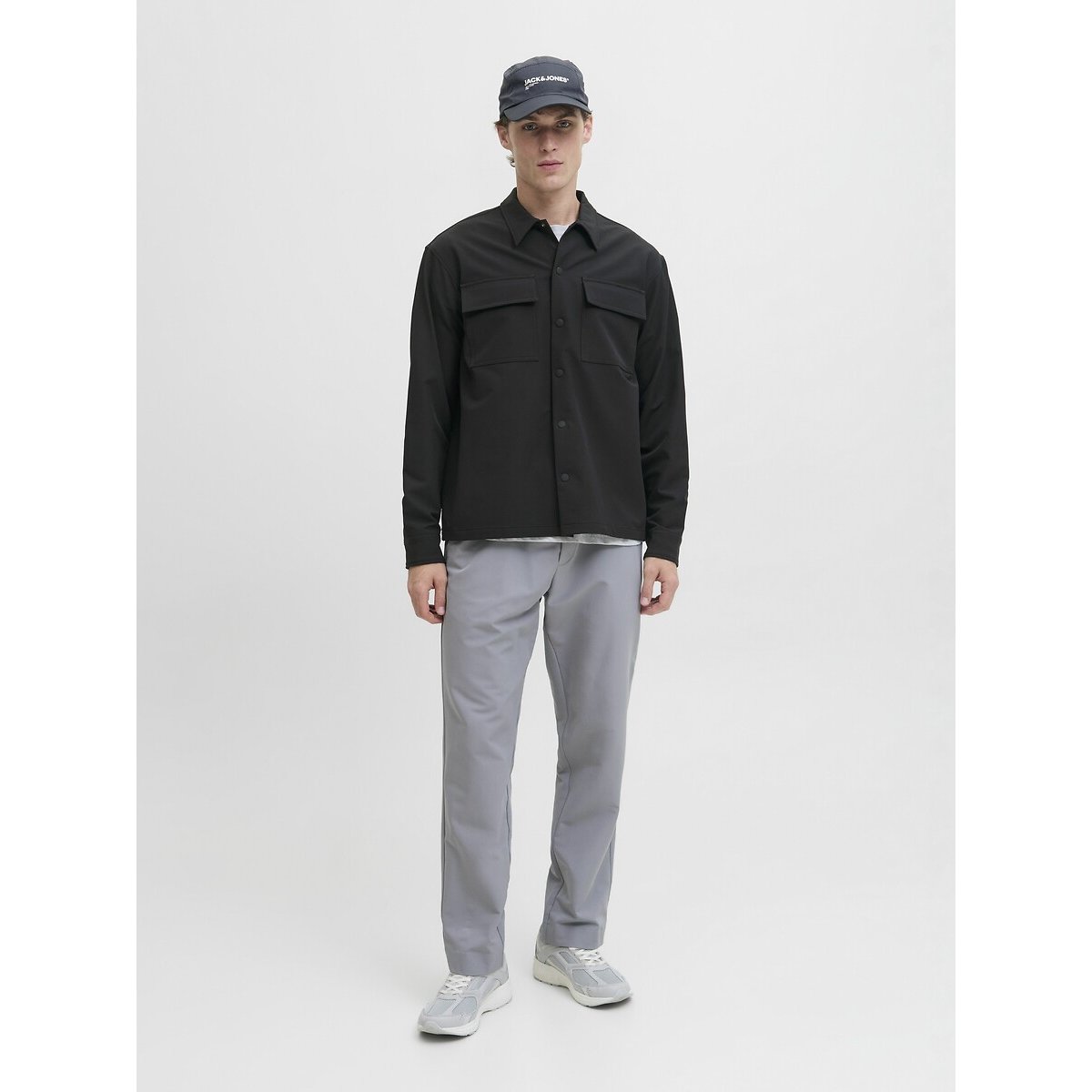 Relaxed fit hemd zwart, JACK & JONES