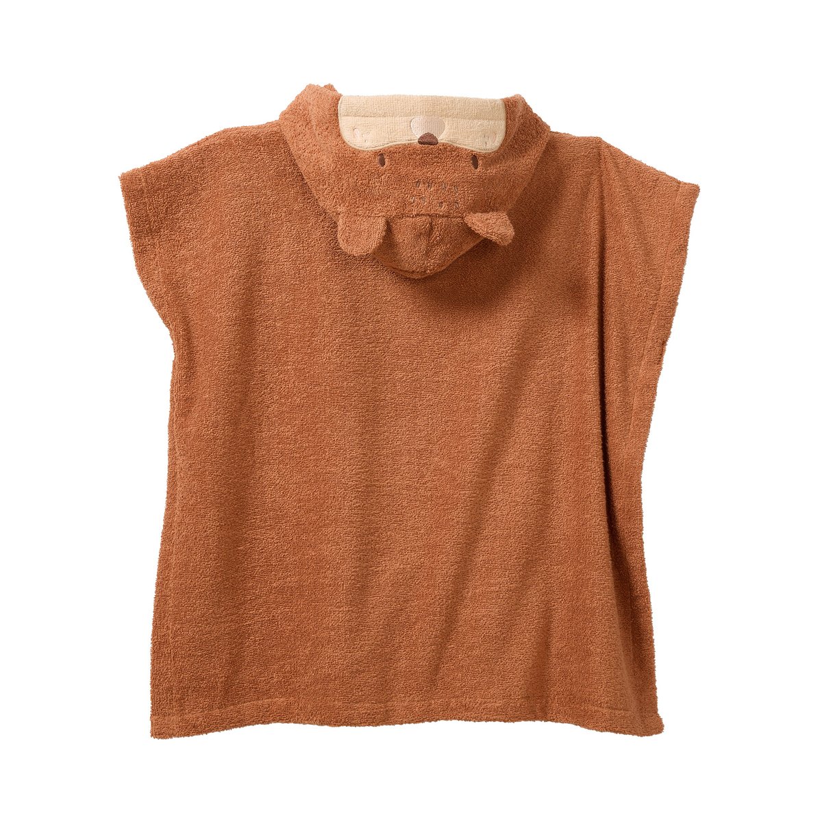 Poncho en éponge hérisson rouille, VERTBAUDET
