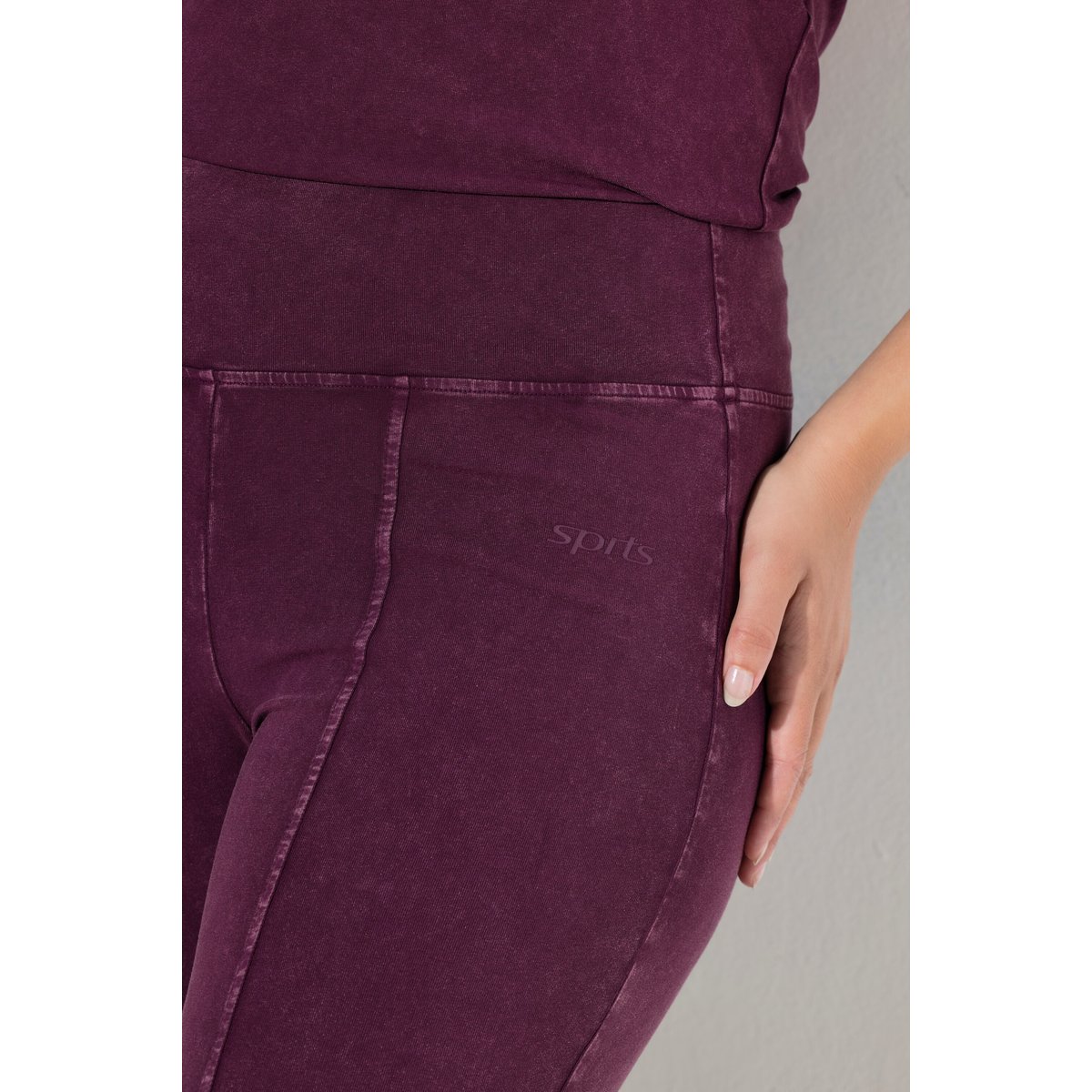 Legging au look vintage rouge raisin, ULLA POPKEN