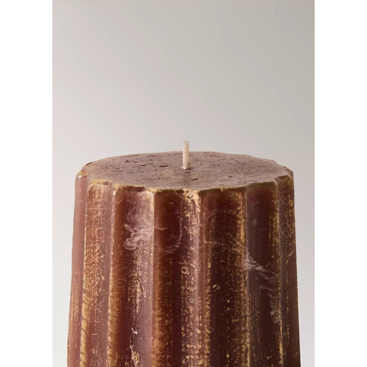 Bougie géométrique 400 g marron, MANGO HOME