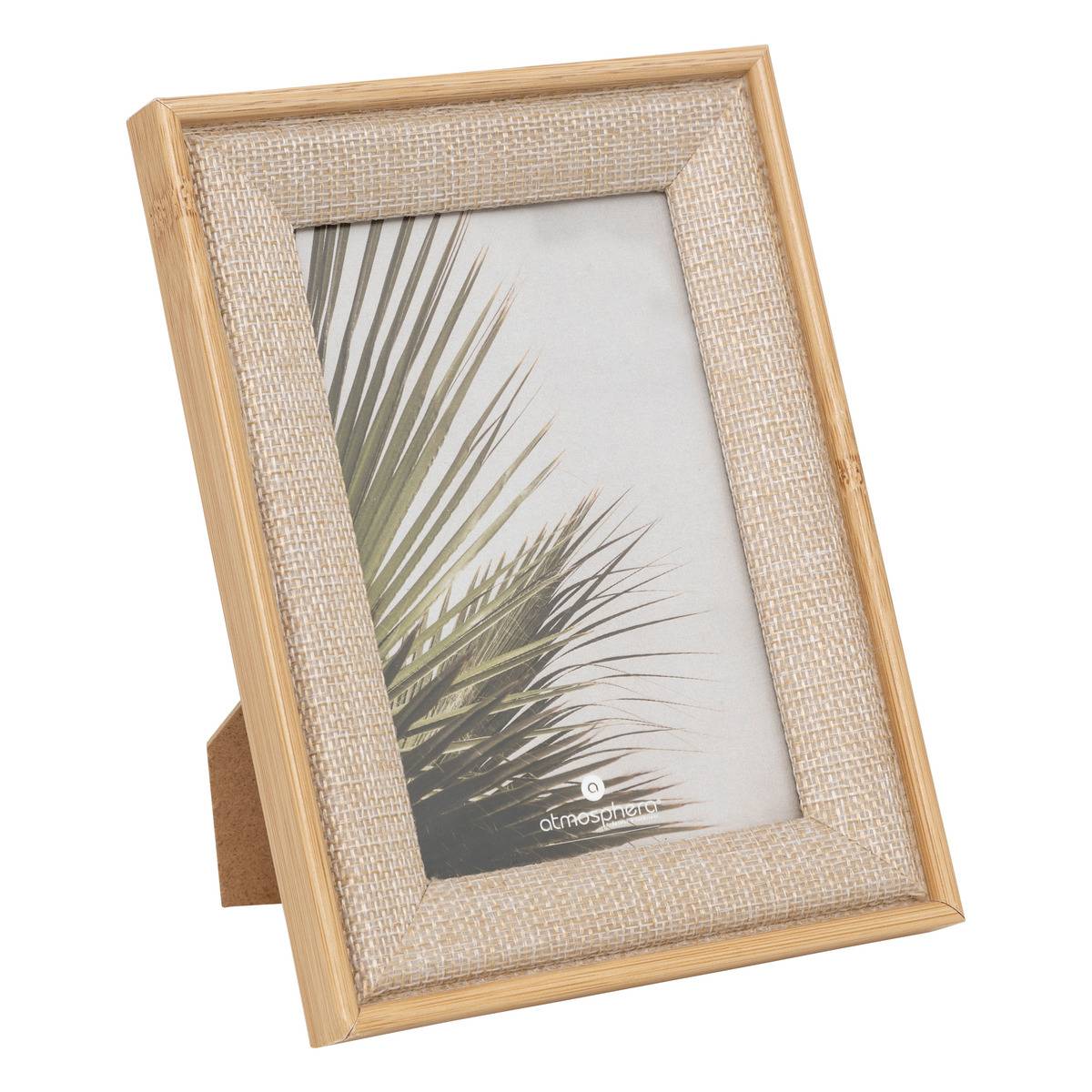 Cadre photo en tissu ZERA beige lin, ATMOSPHERA