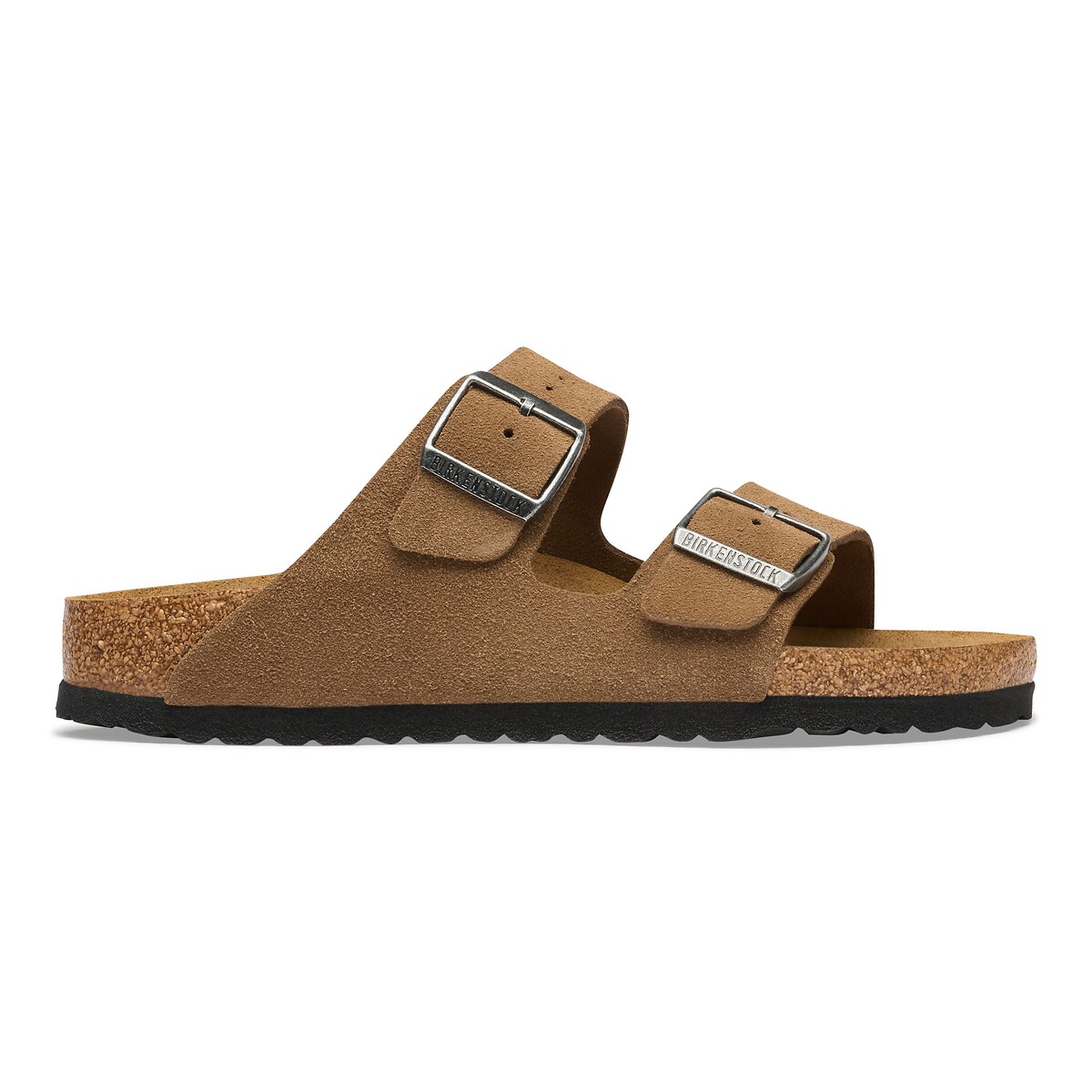Mules double bride, en cuir suédé, ARIZONA brun foncé, BIRKENSTOCK