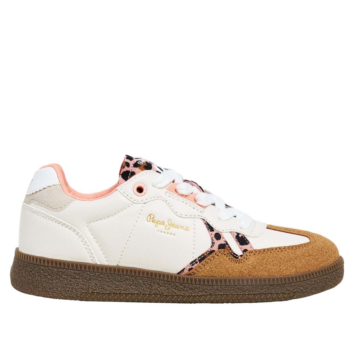 Baskets Cupsole Avec Détails À Imprimé Animal orange miel, PEPE JEANS
