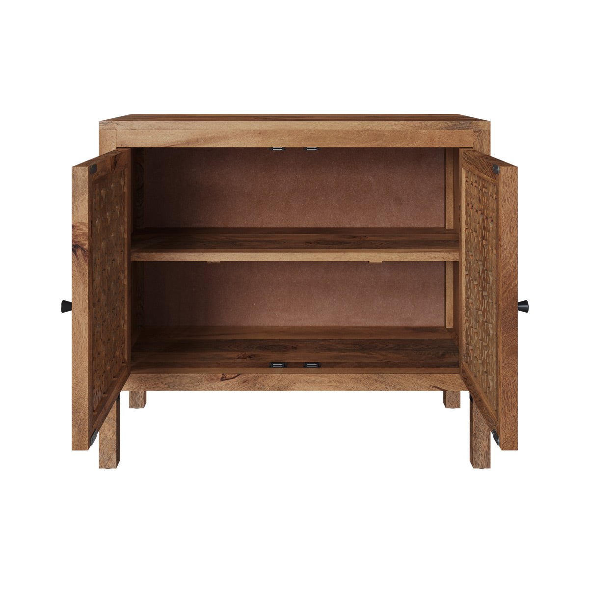 Petit buffet ajouré en bois de manguier - JAYA bois foncé, MAISON PAVANE