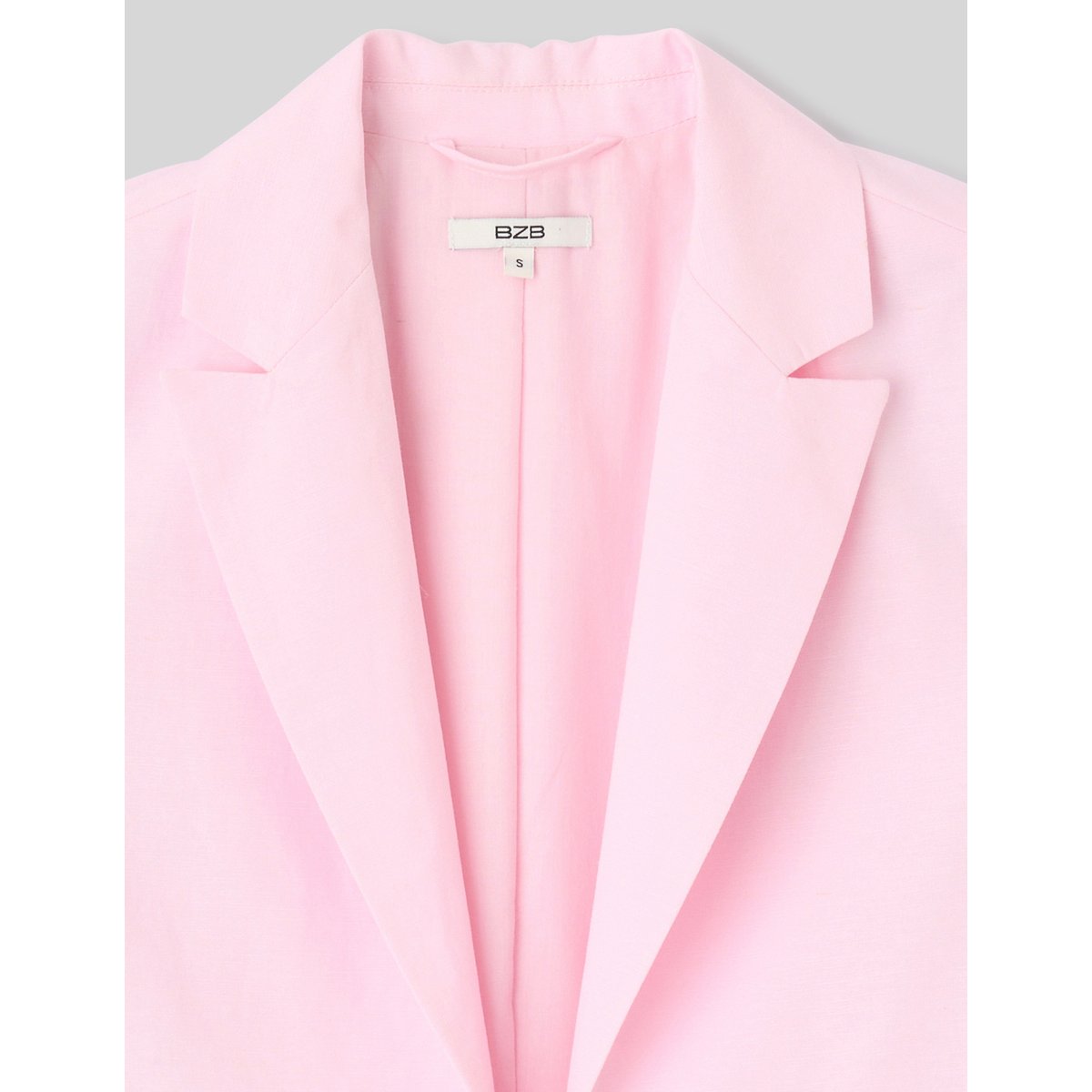 Blazer noué court rose pâle, BZB