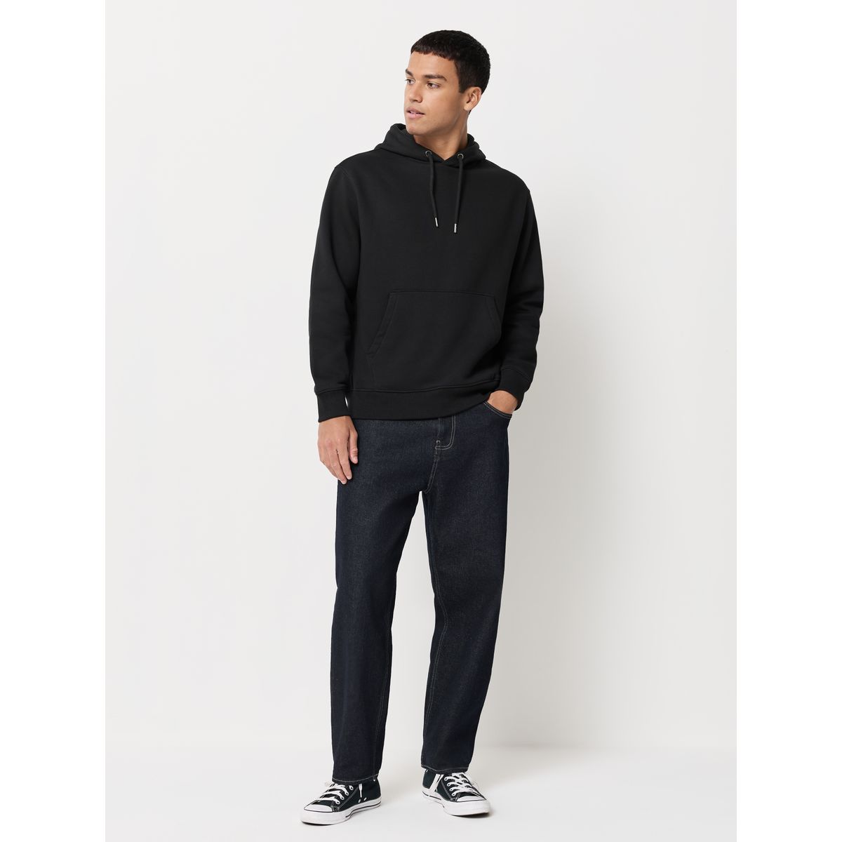 Sweat à capuche en jersey de coton, lot 2 noir/naturel, NEXT