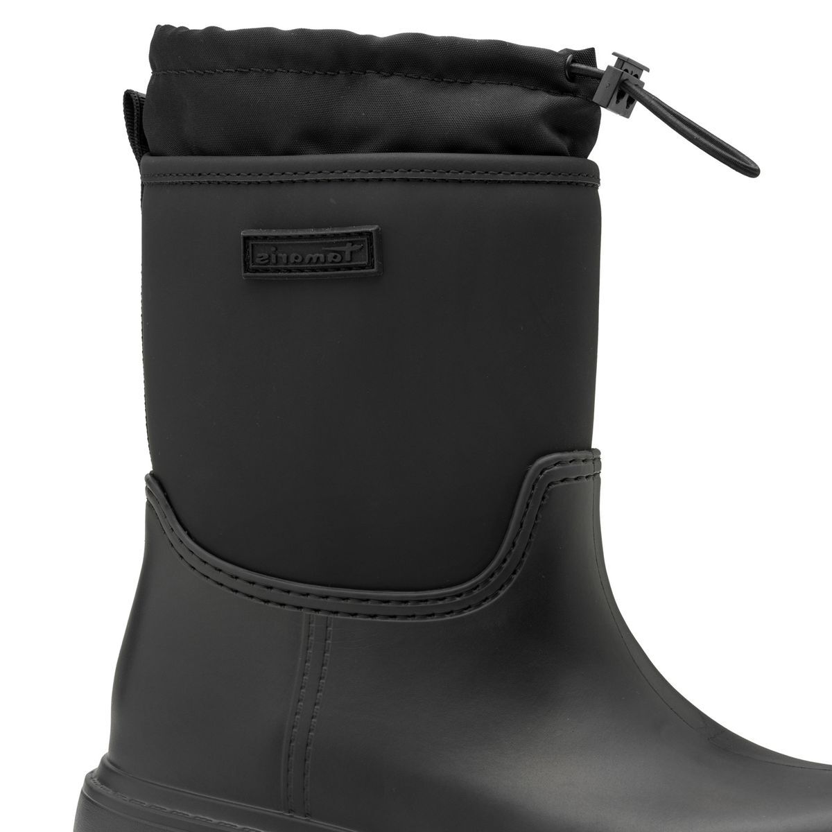 Bottes en caoutchouc à talon noir, TAMARIS