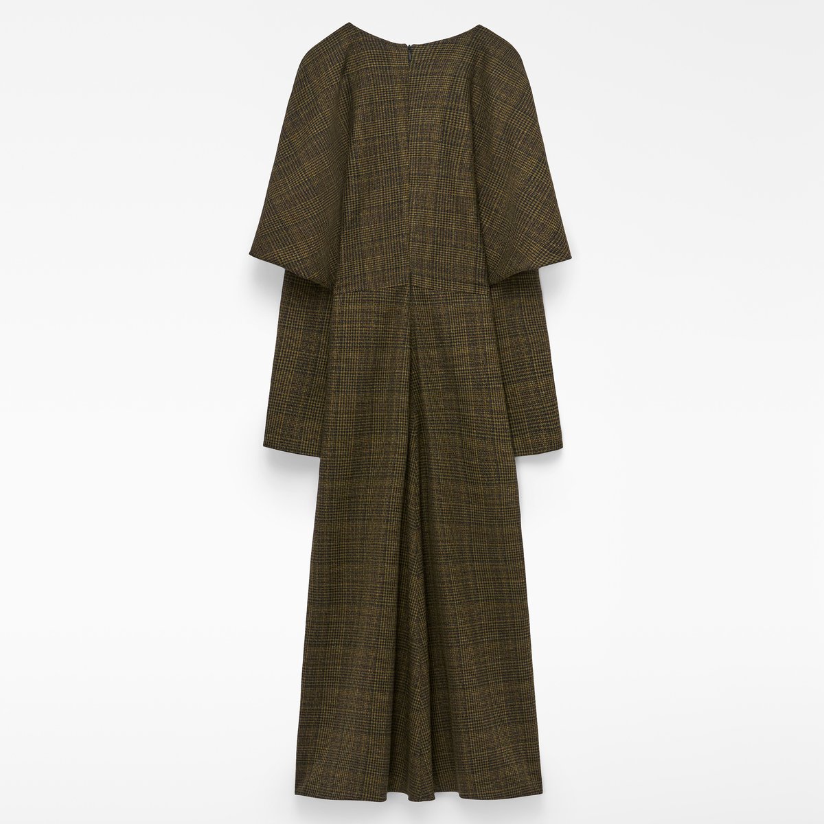Robe japonaise à manches à carreaux vert à carreaux, ADOLFO DOMINGUEZ