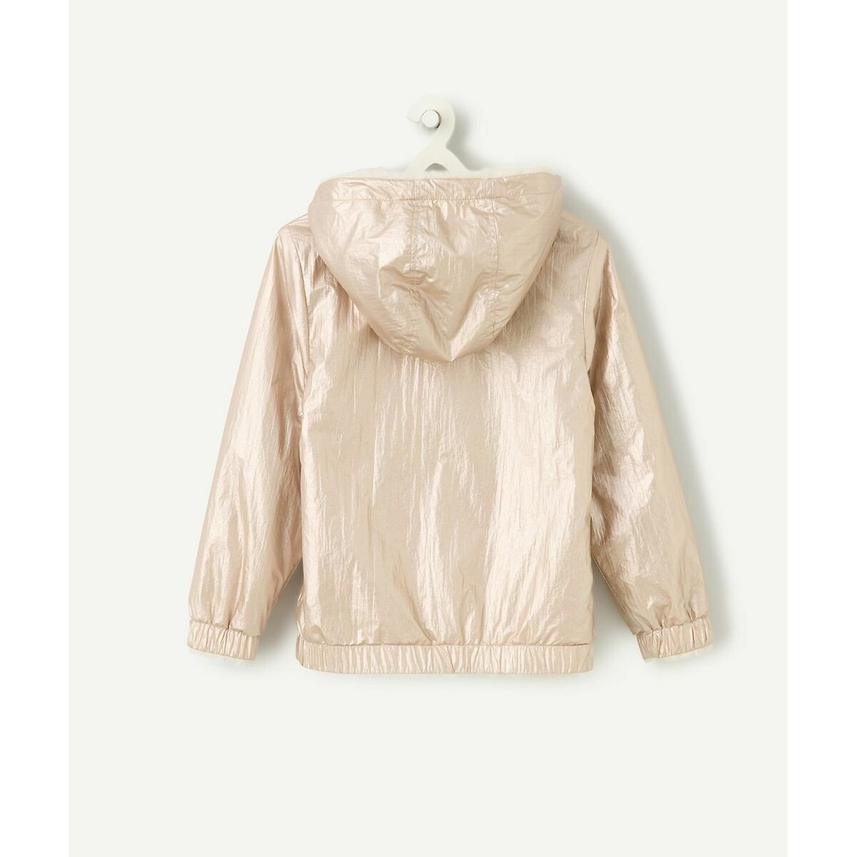 Cappotto reversibile foderato in pile rosa polvere, TAPE A L'OEIL