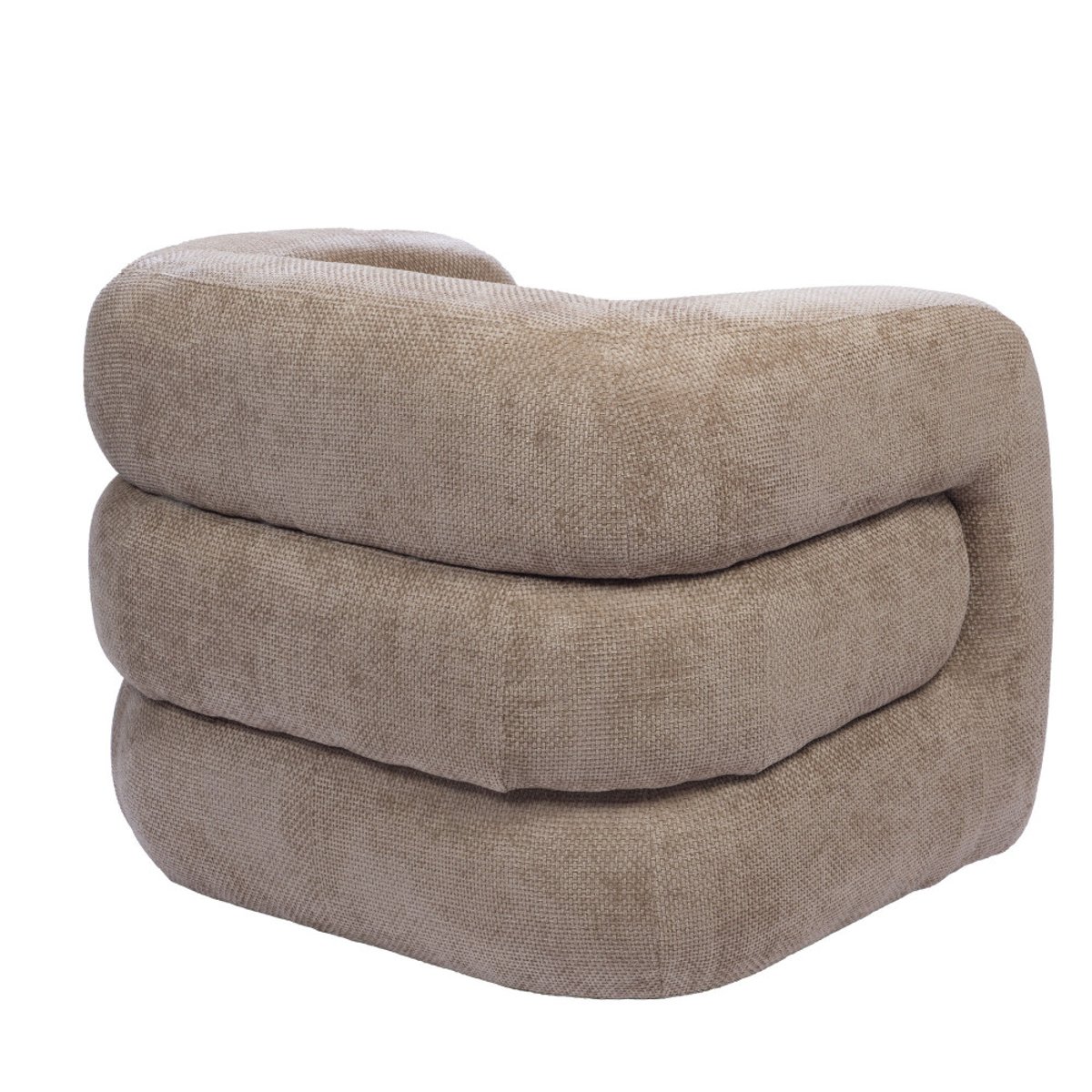 Fauteuil en tissu Bess gris, AMADEUS