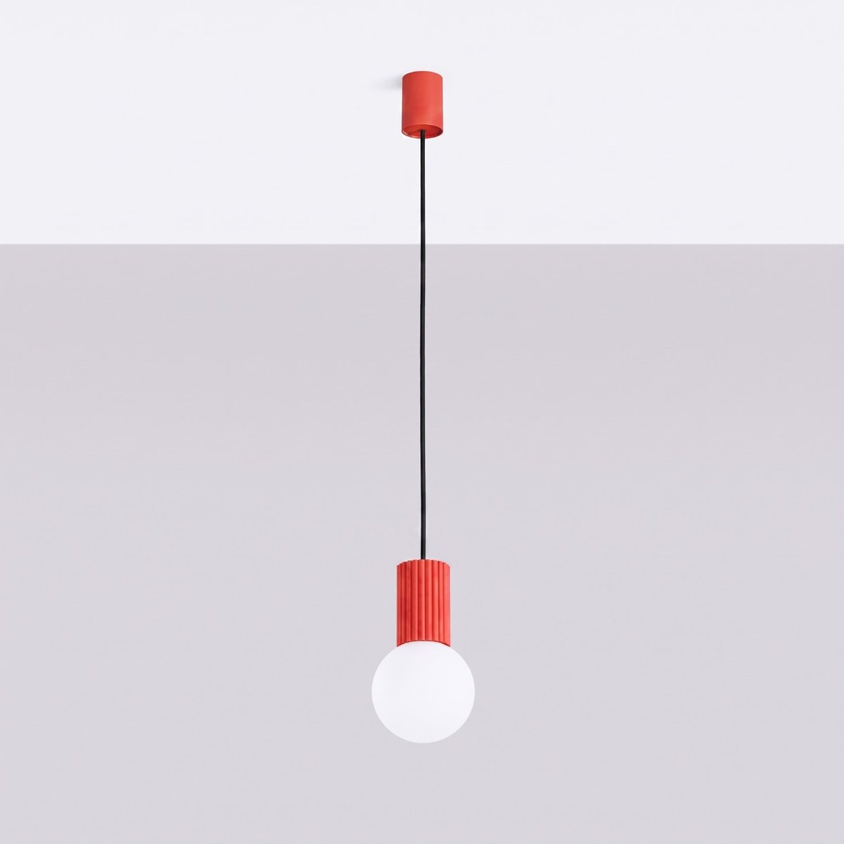 Suspension Aluminium Rouge G9 1 Halo rouge, EDEN