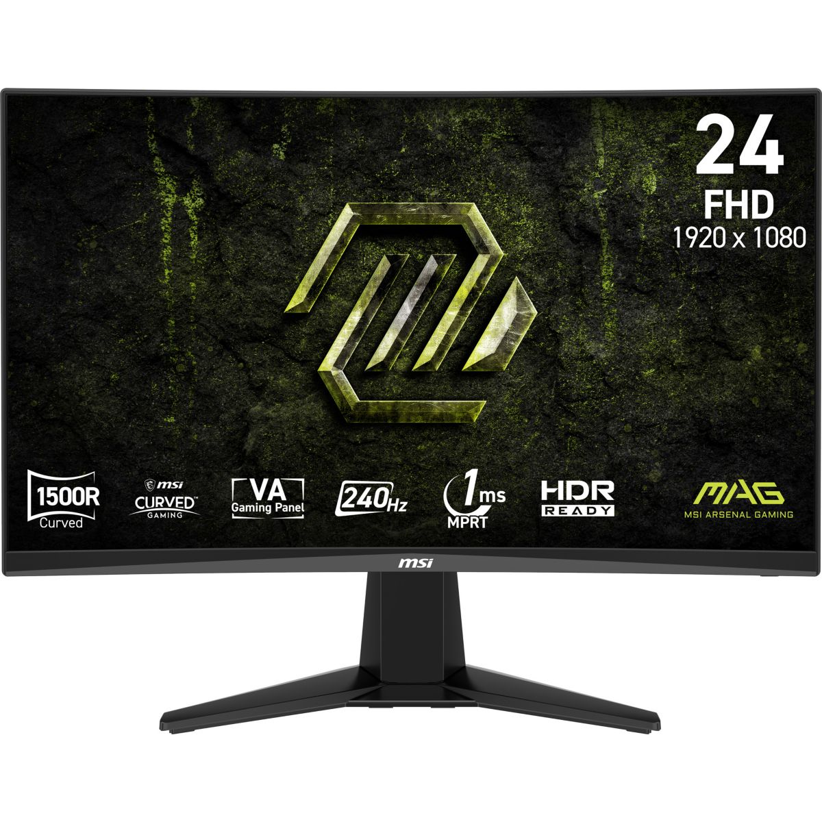 Ecran PC Gamer MAG 245C 24" VA Full HD 240 Hz HDR 2x HDMI 2.1 couleur unique, MSI