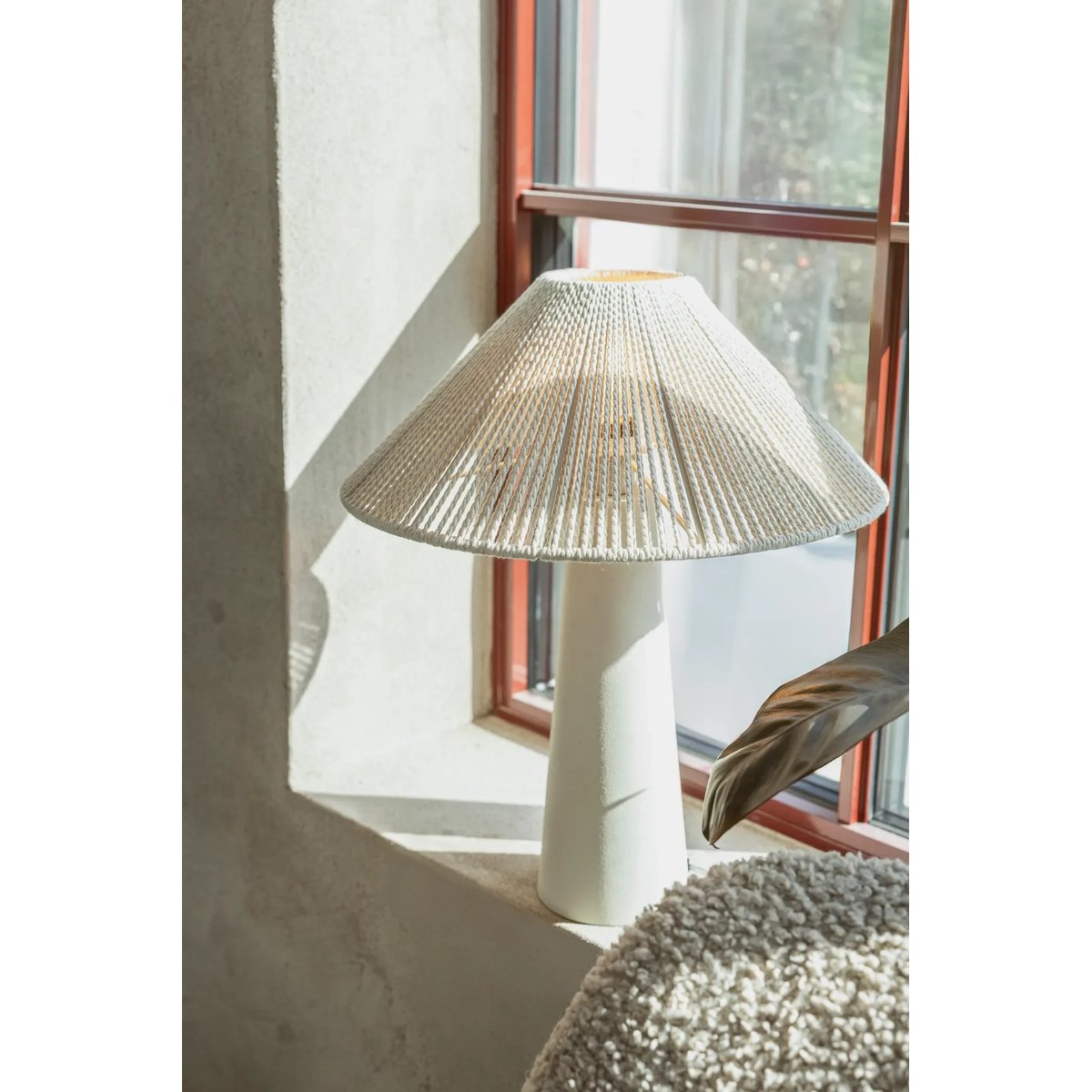 Lampe de table métal et coton FAVORO beige, MARKSLOJD