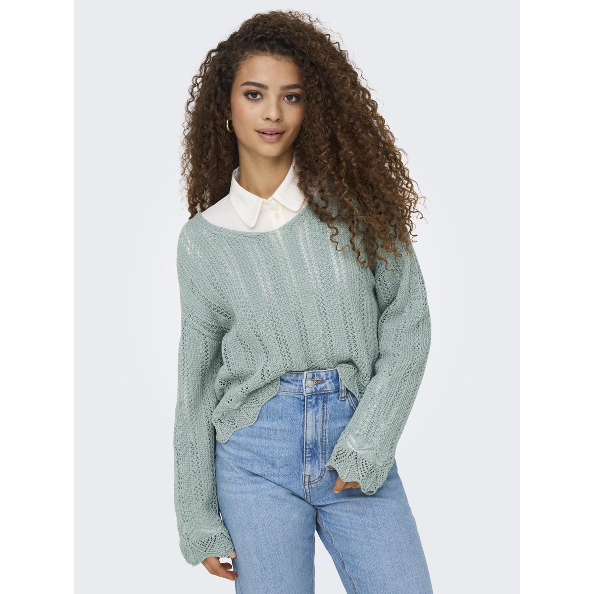 Pull En Maille gray mist, ONLY