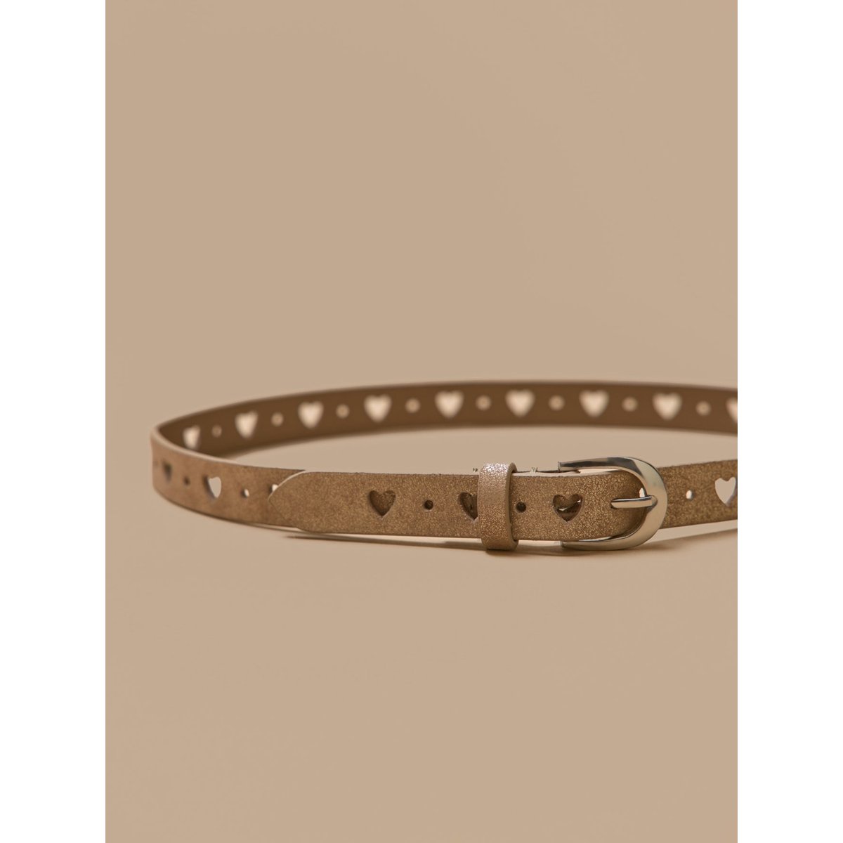 Ceinture en cuir dore, CYRILLUS