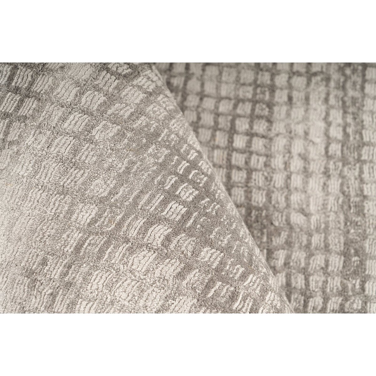 Tapis rectangulaire en viscose, BRIDGET argent, RECOLLECTION