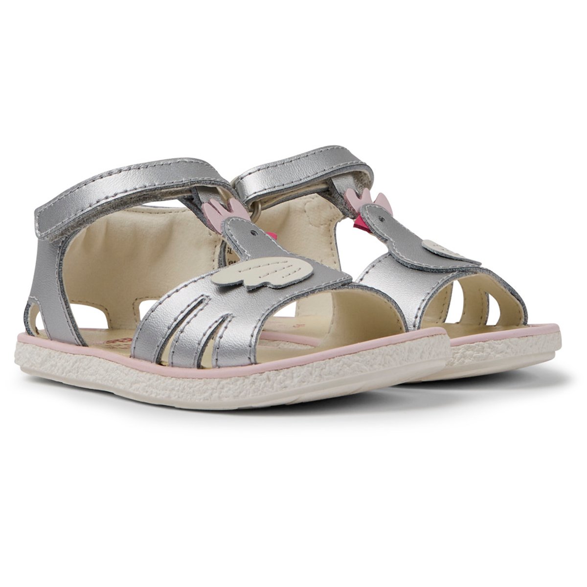 Sandales Cuir Miko argent, CAMPER