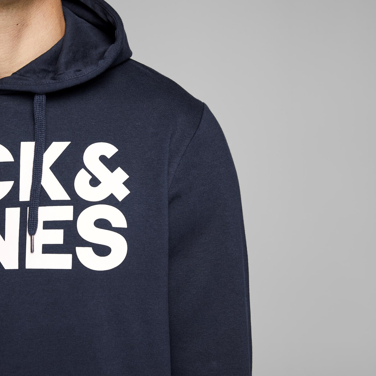 Sweat à capuche Jjecorp Logo bleu marine, JACK & JONES