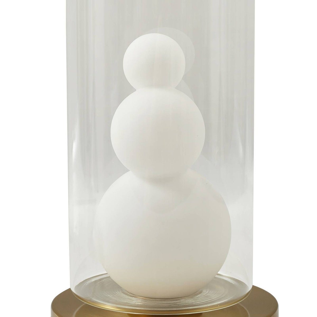 Lampe à poser en verre moderne, Kupla transparent, blanc, LINDBY