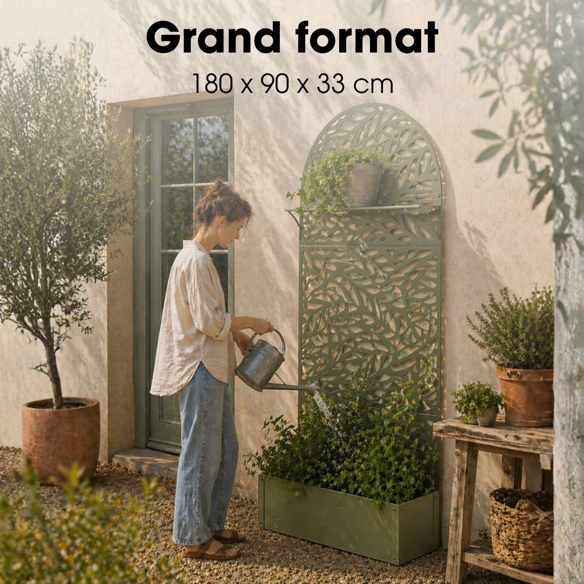 Support pour plantes SAPRI vert, MICA DECORATIONS