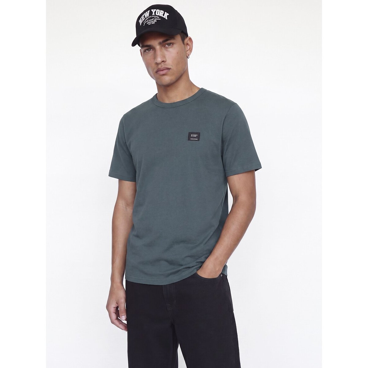 T-Shirt CLEVELAND, mit Rundhalsausschnitt blaugrau, JACK & JONES