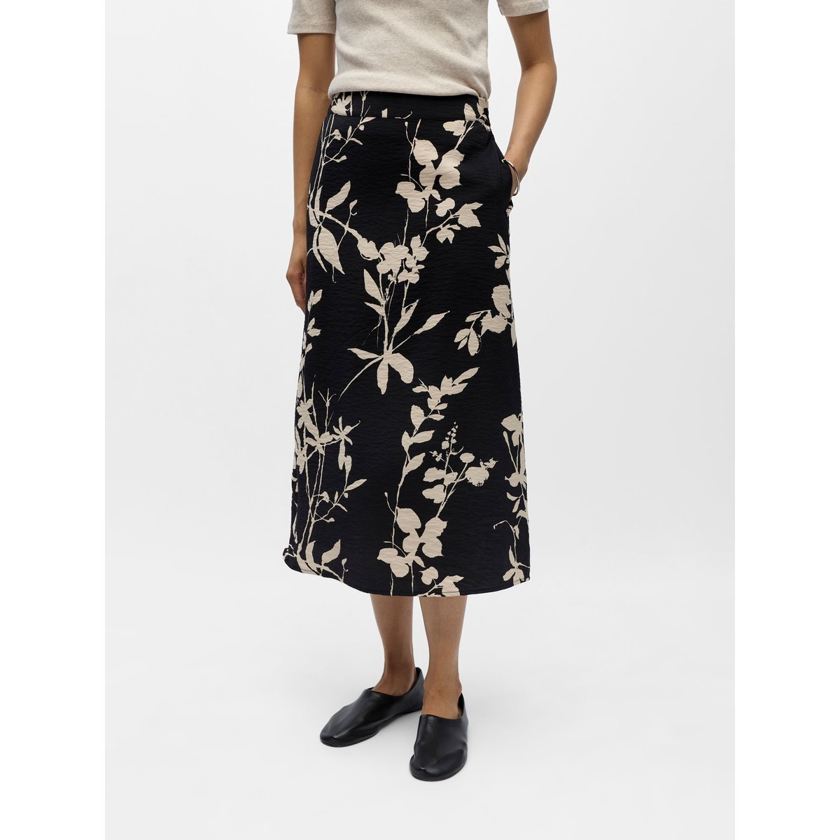 Jupe Mi-Longue noir - black 15, OBJECT