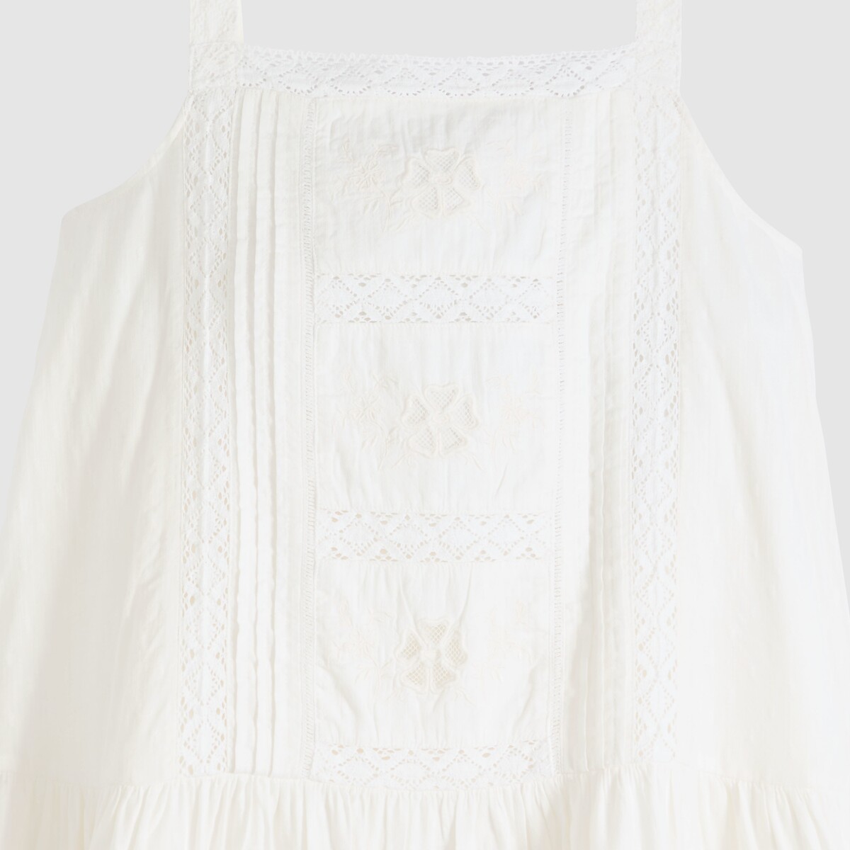 Robe courte à dentelle, bretelles blanc, LEVI'S