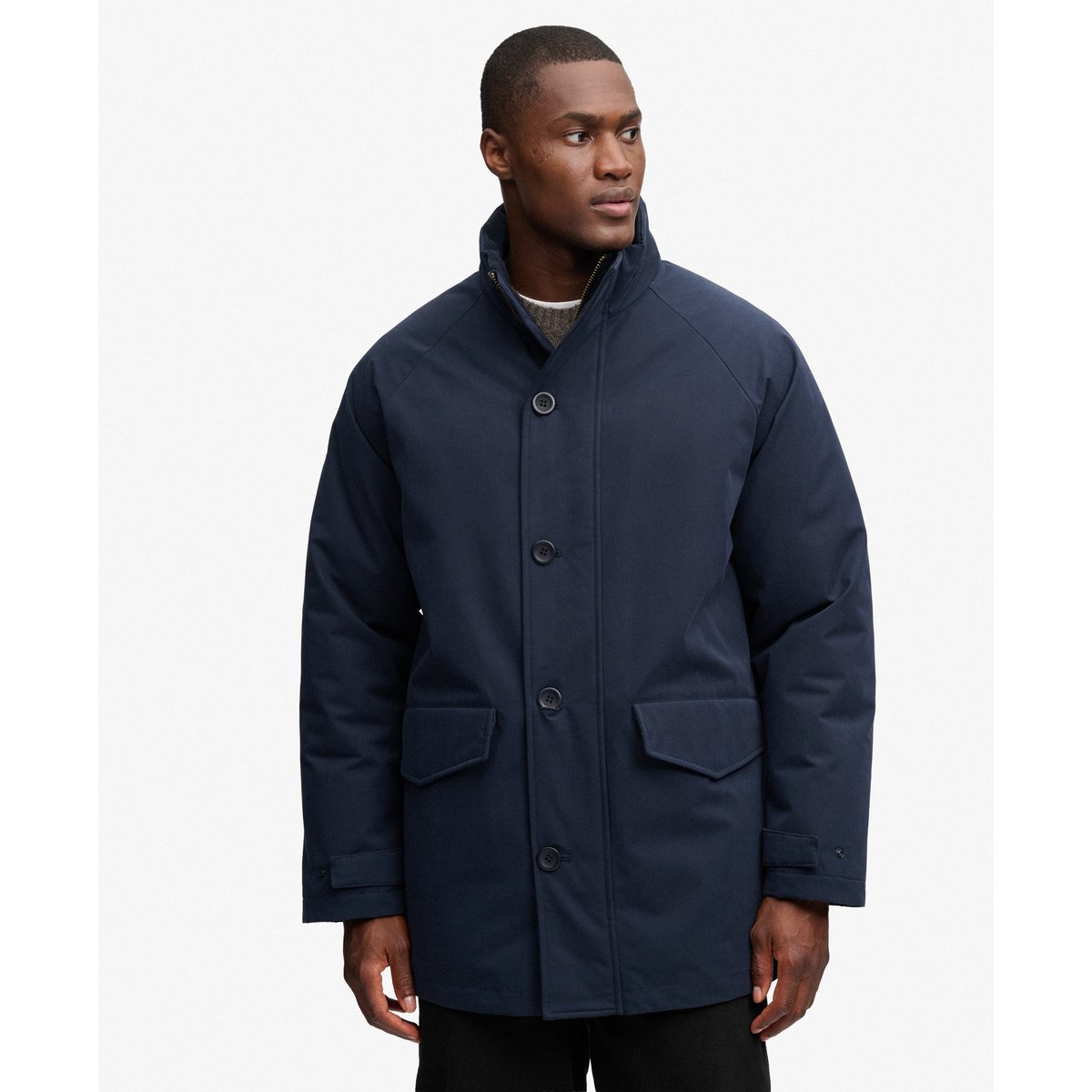 Manteau de Ville Matelassé Premium bleu marine éclipse, SUPERDRY