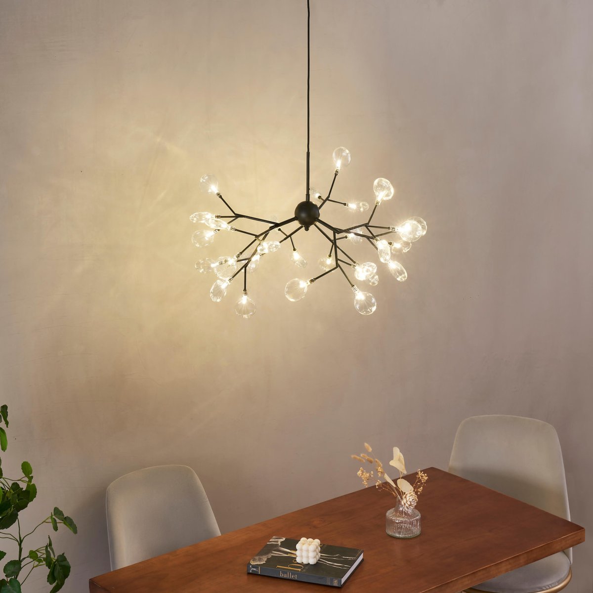 Luminaire extravagant 27 lumières- ARSINOE noir, KOSILUM