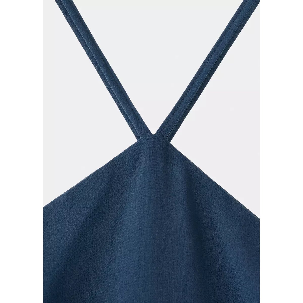 Robe halter fines bretelles bleu marine, MANGO TEEN