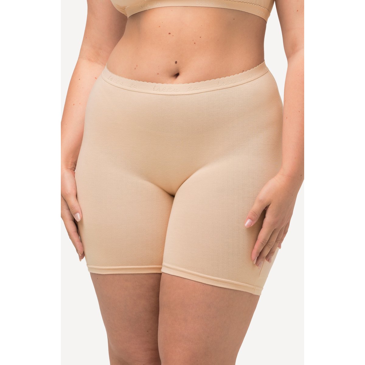 Shorty, culotte couvrante. Taille élastique blanc perle, ULLA POPKEN