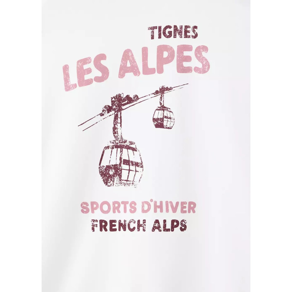 Sweat-shirt oversize imprimé blanc, MANGO TEEN
