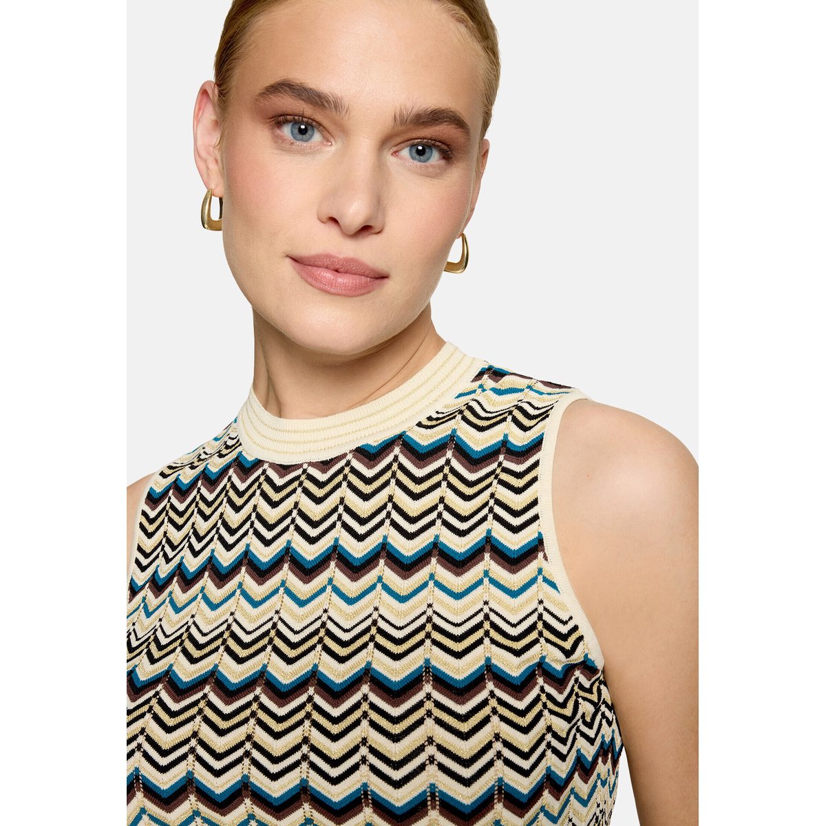 Top en maille à motifs nature/brown, ZERO