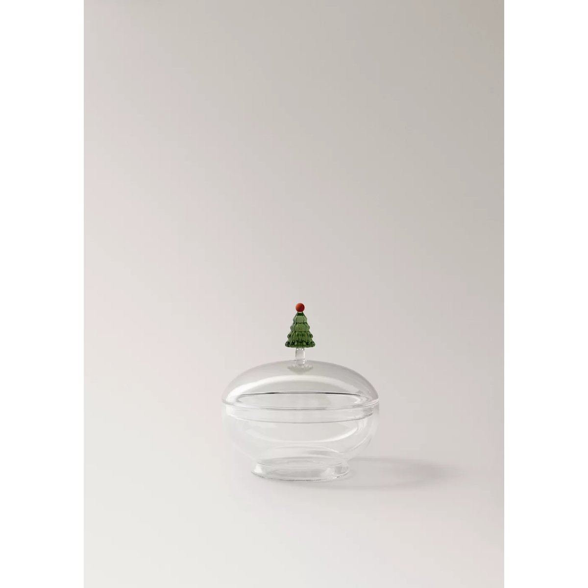 Sucrier en verre avec couvercle à détail sapin vert forêt, MANGO HOME