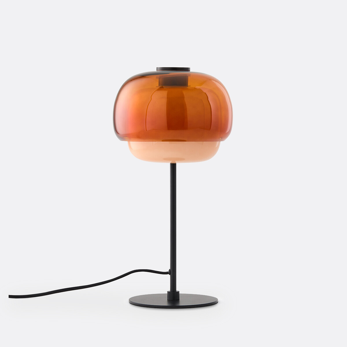 Lampe à poser en verre coloré, KINOKO orange foncé, LA REDOUTE INTERIEURS