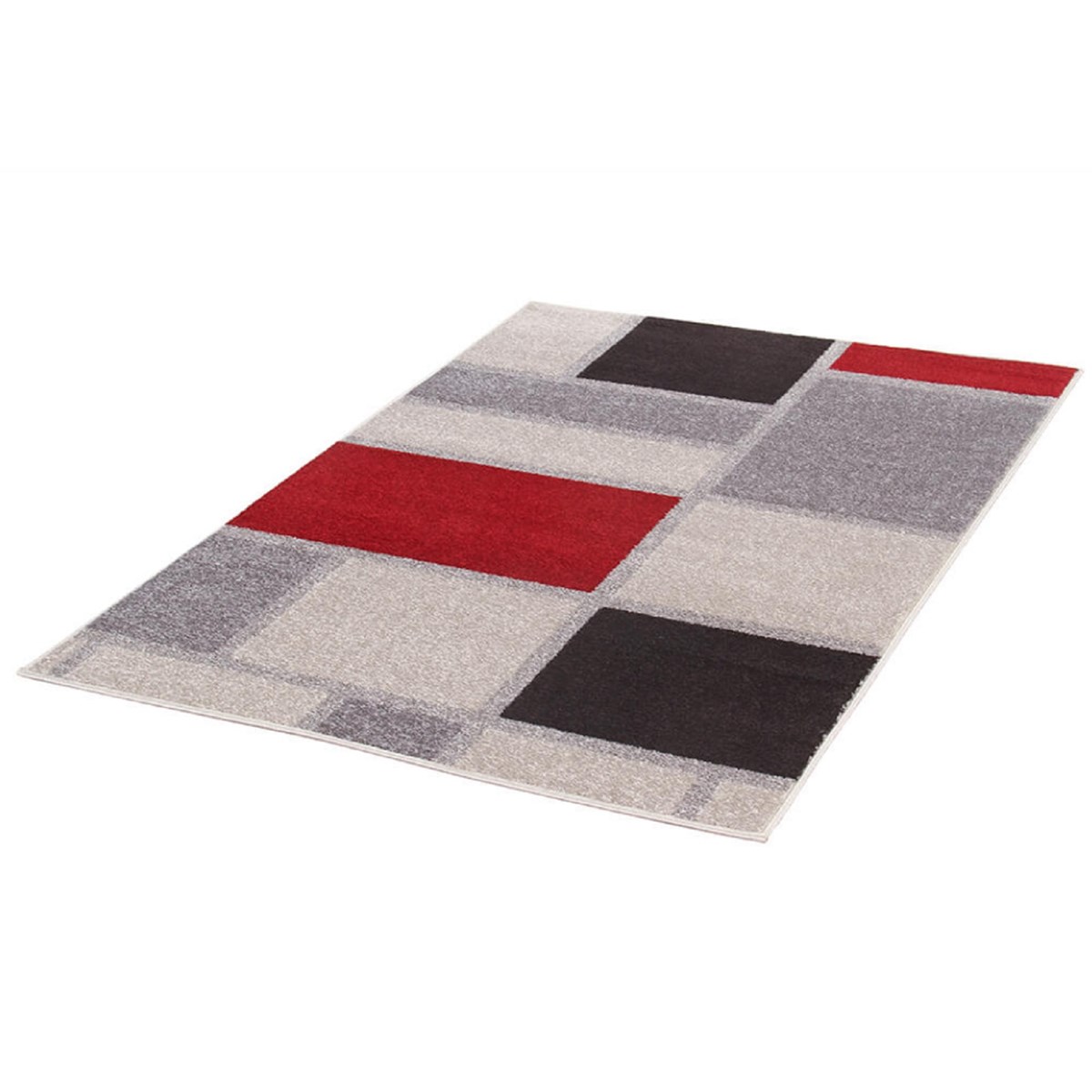 Tapis salon et chambre moderne CHESSO gris, NOVATREND