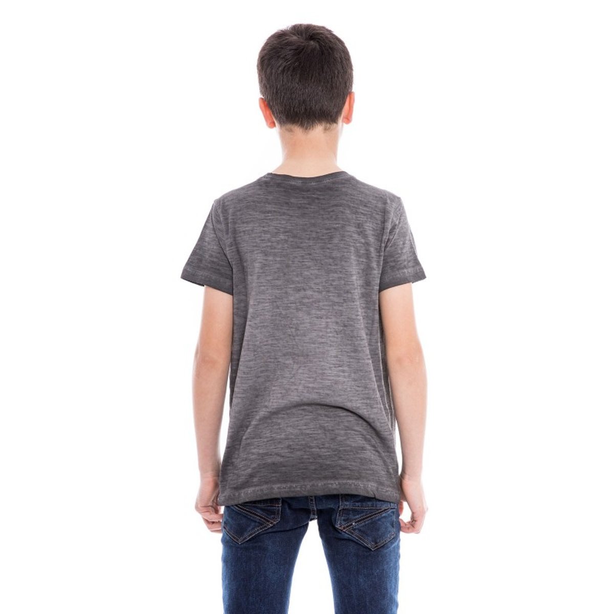 T-shirt Col V Nogota gris foncé, RITCHIE