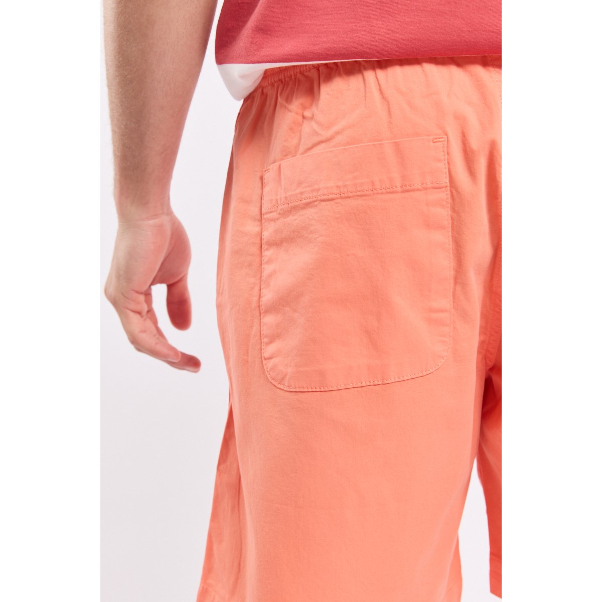 Short taille élastique en coton coral e24, ARMOR-LUX