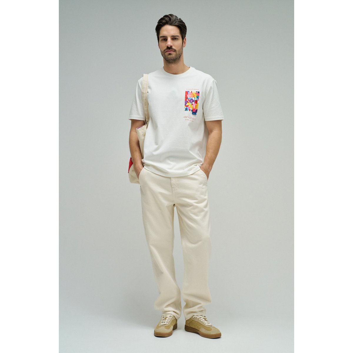 T-SHIRT AKA CORLEONE beige, SALSA JEANS