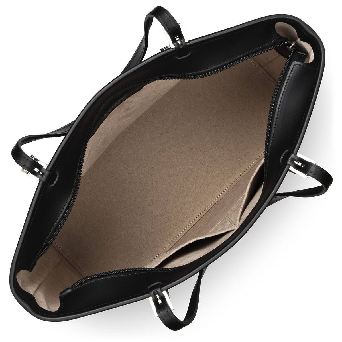 Handtas in leer Smooth zwart, LANCASTER