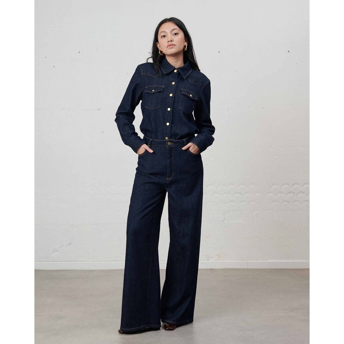 Chemise en jean dark blue, LABDIP