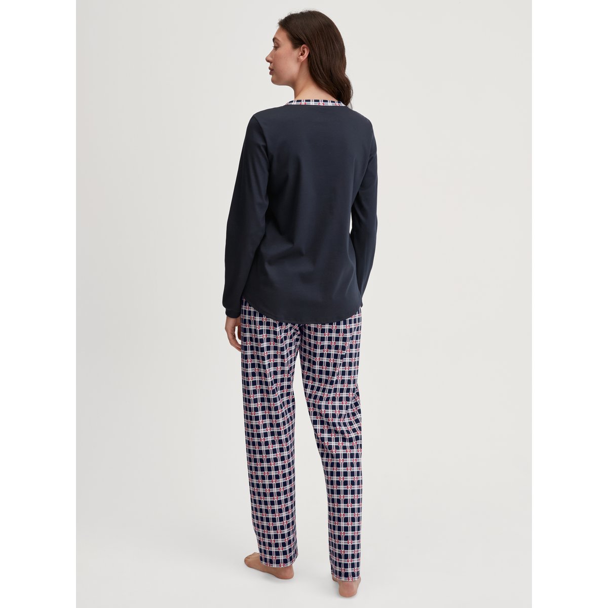 Pyjama manches longues Coton FAMILY & FRIENDS saphir foncé, CALIDA