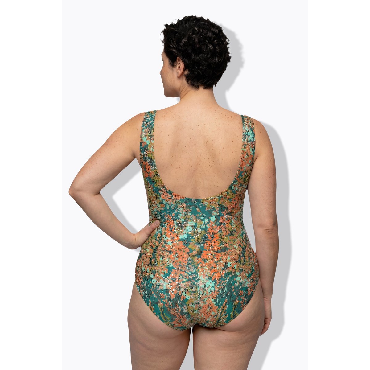 Maillot de bain à fleurs bleu turquoise, ULLA POPKEN