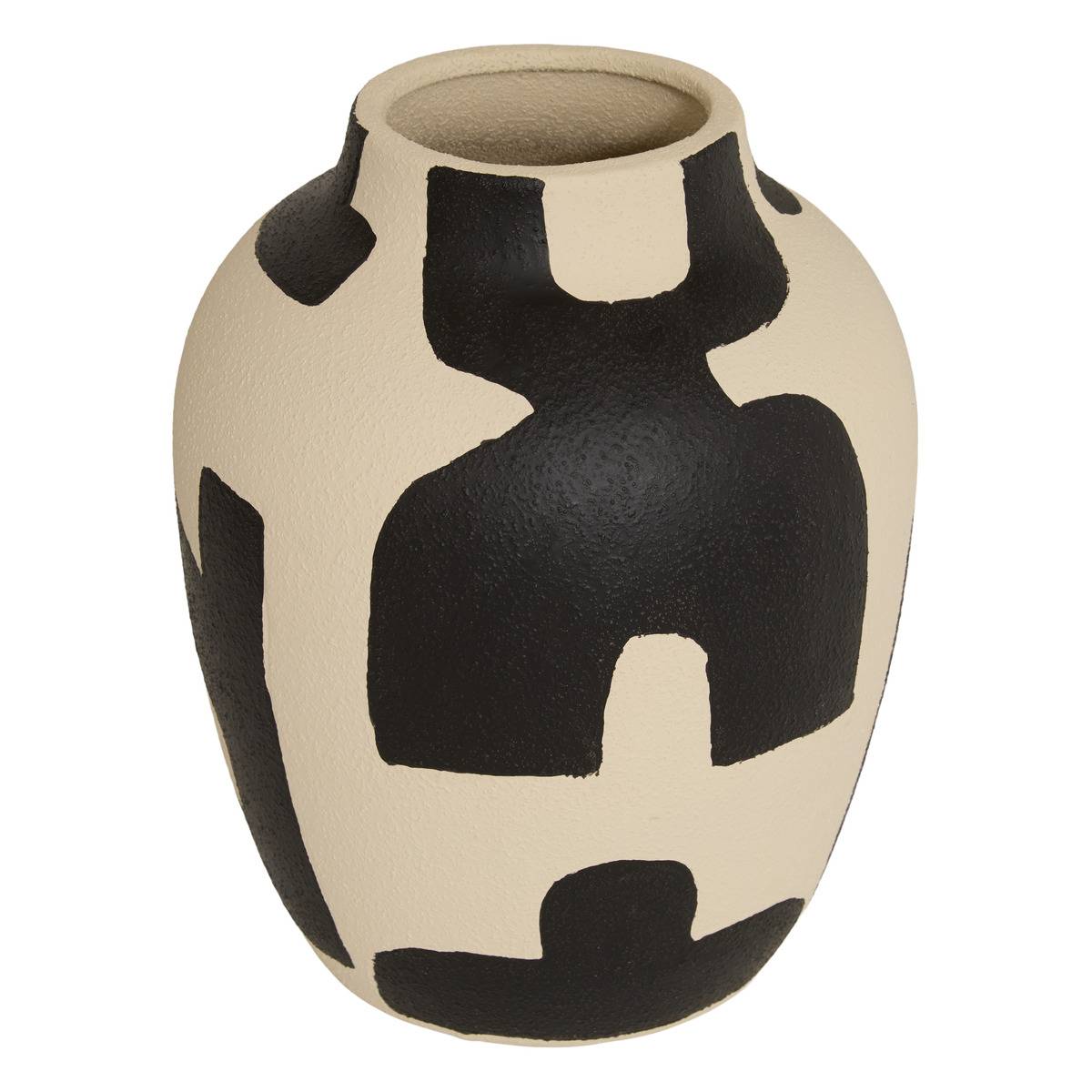 Vase en dolomite NYER noir et blanc, ATMOSPHERA